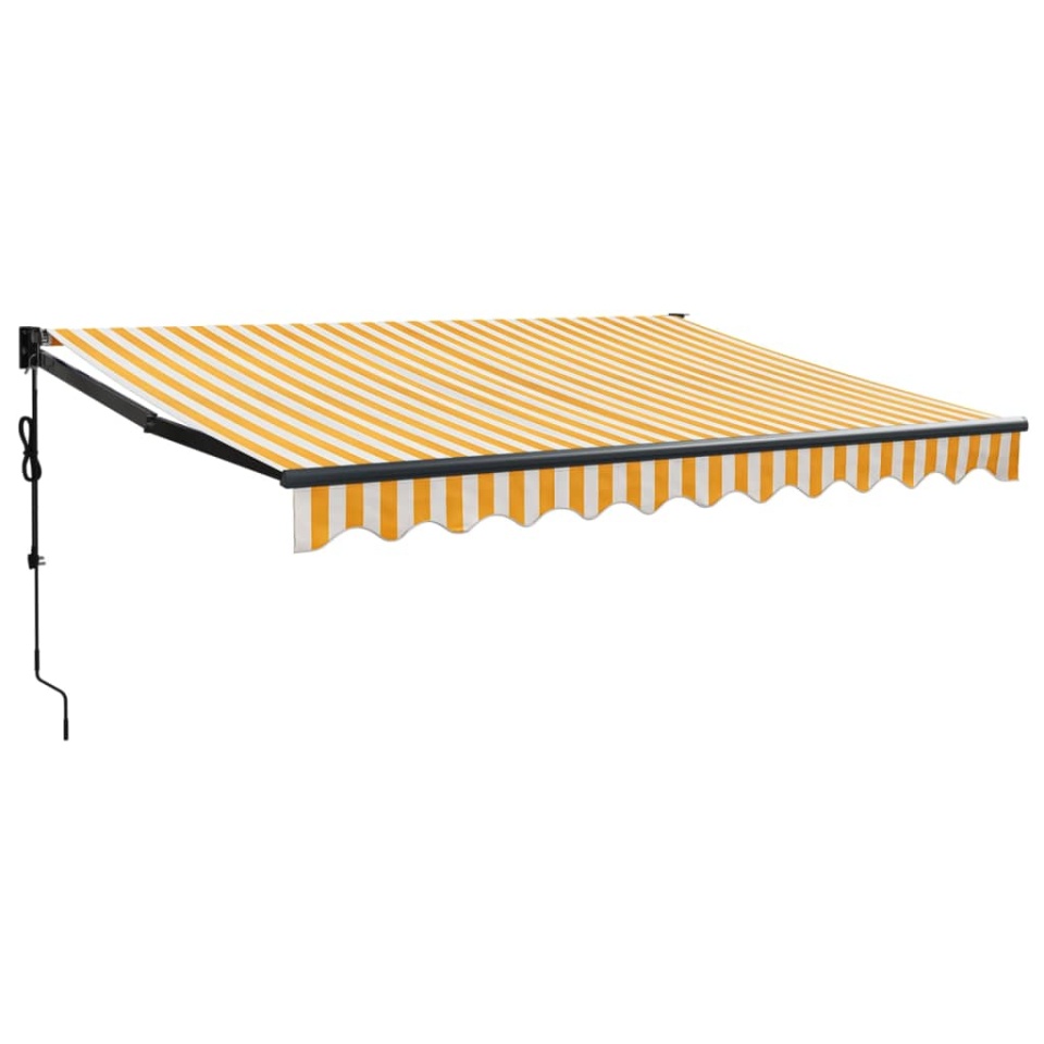 Copertina automată retractabilă, galben și alb, 3,5x2,5 m - 1 | YEO