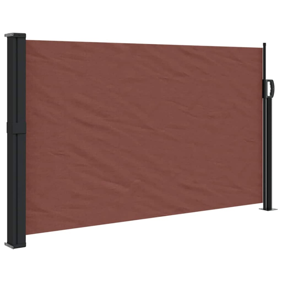 Copertină laterală retractabilă, maro, 120 x 600 cm - 1 | YEO