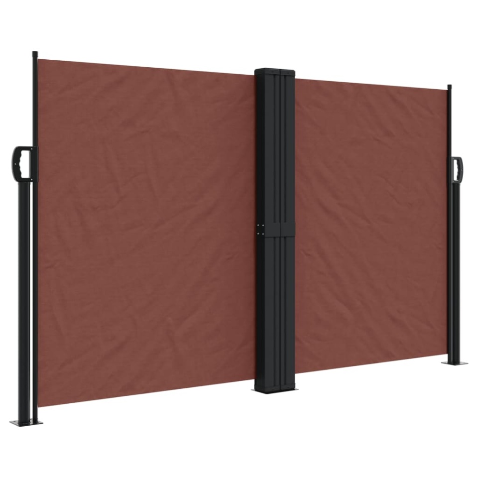 Copertină laterală retractabilă, maro, 140x1200 cm - 1 | YEO