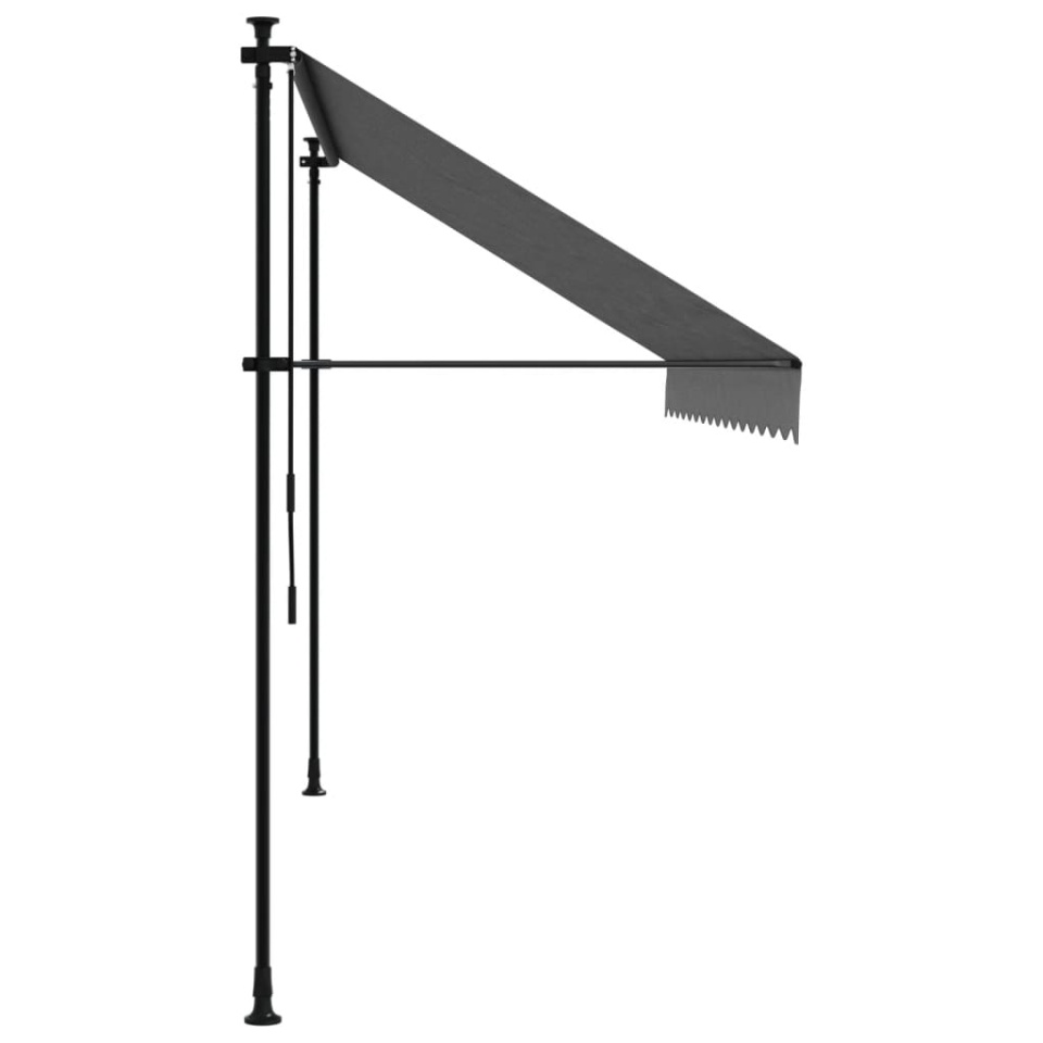 Copertină retractabilă, antracit, 350x150 cm, textil și oțel - 3 | YEO