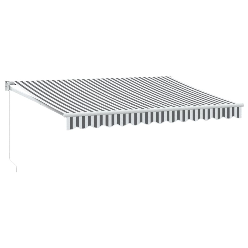 Copertină retractabilă antracit/alb, 3,5x2,5 m, textil/aluminiu - 1 | YEO