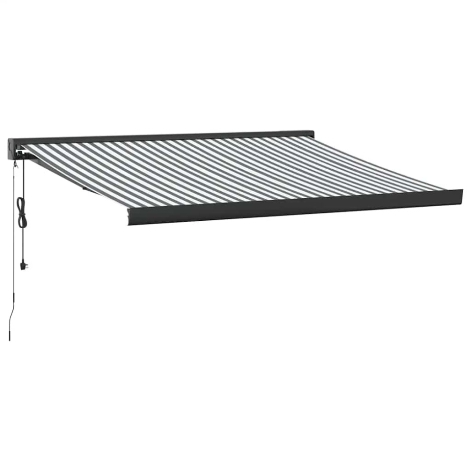 Copertină retractabilă antracit/alb, 3,5x2,5 m, textil/aluminiu - 1 | YEO