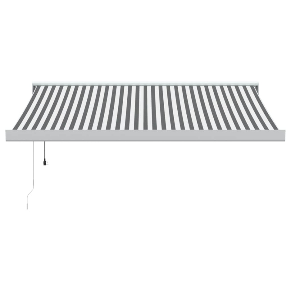Copertină retractabilă antracit/alb, 3x2,5 m, textil/aluminiu - 2 | YEO