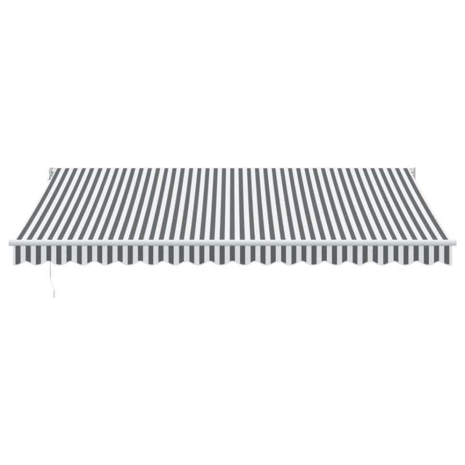 Copertină retractabilă antracit/alb, 4,5x3 m, textil/aluminiu - 2 | YEO