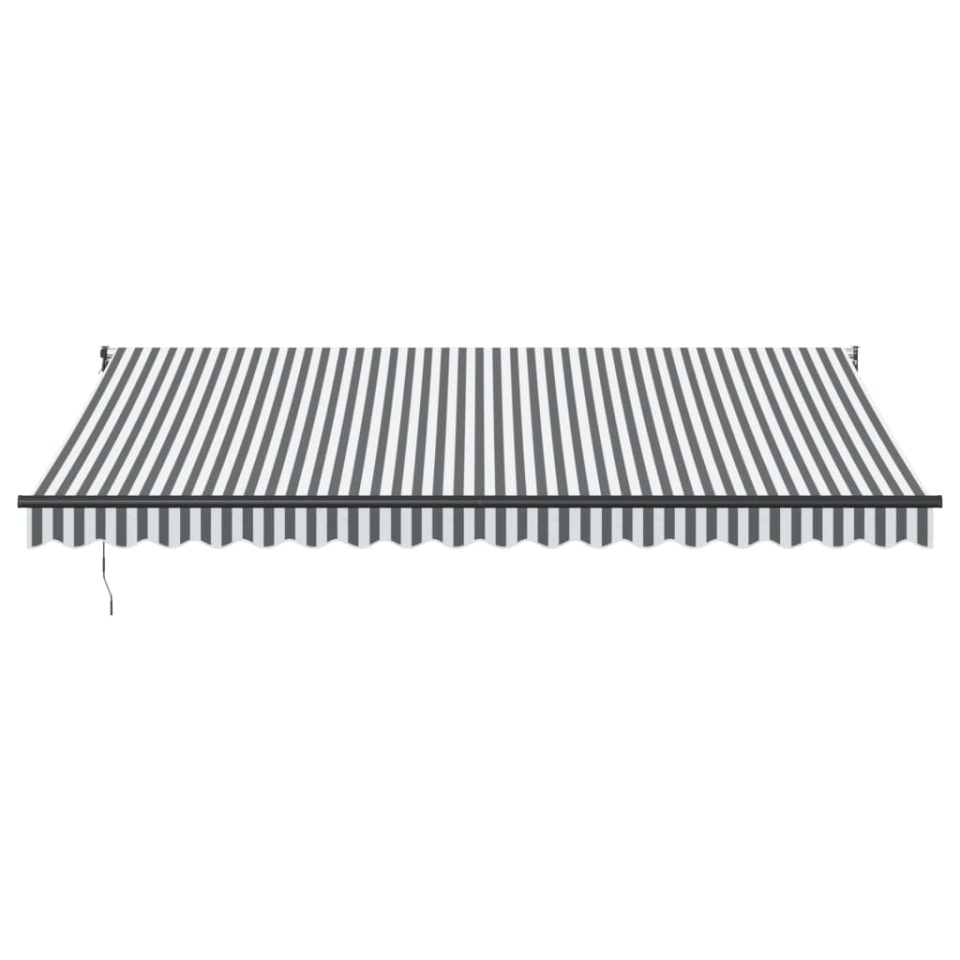 Copertină retractabilă antracit/alb, 4,5x3 m, textil/aluminiu - 2 | YEO