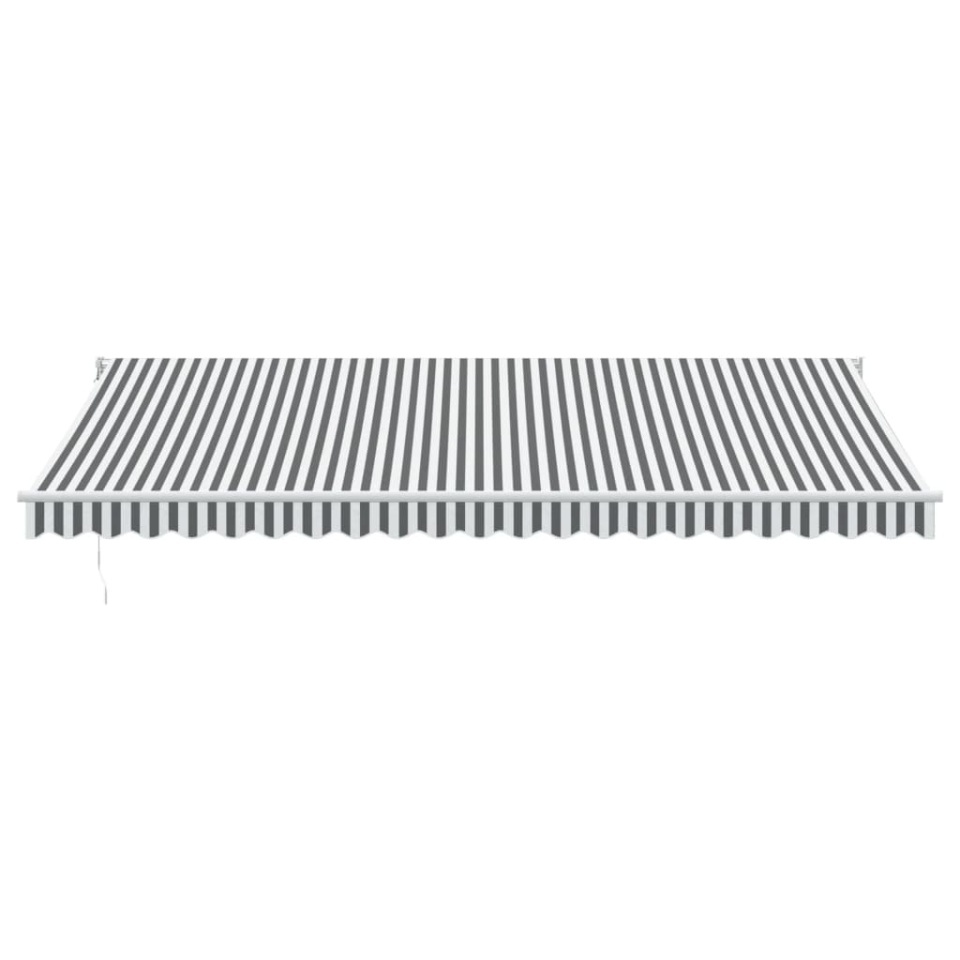 Copertină retractabilă antracit/alb, 5x3 m, textil/aluminiu - 2 | YEO