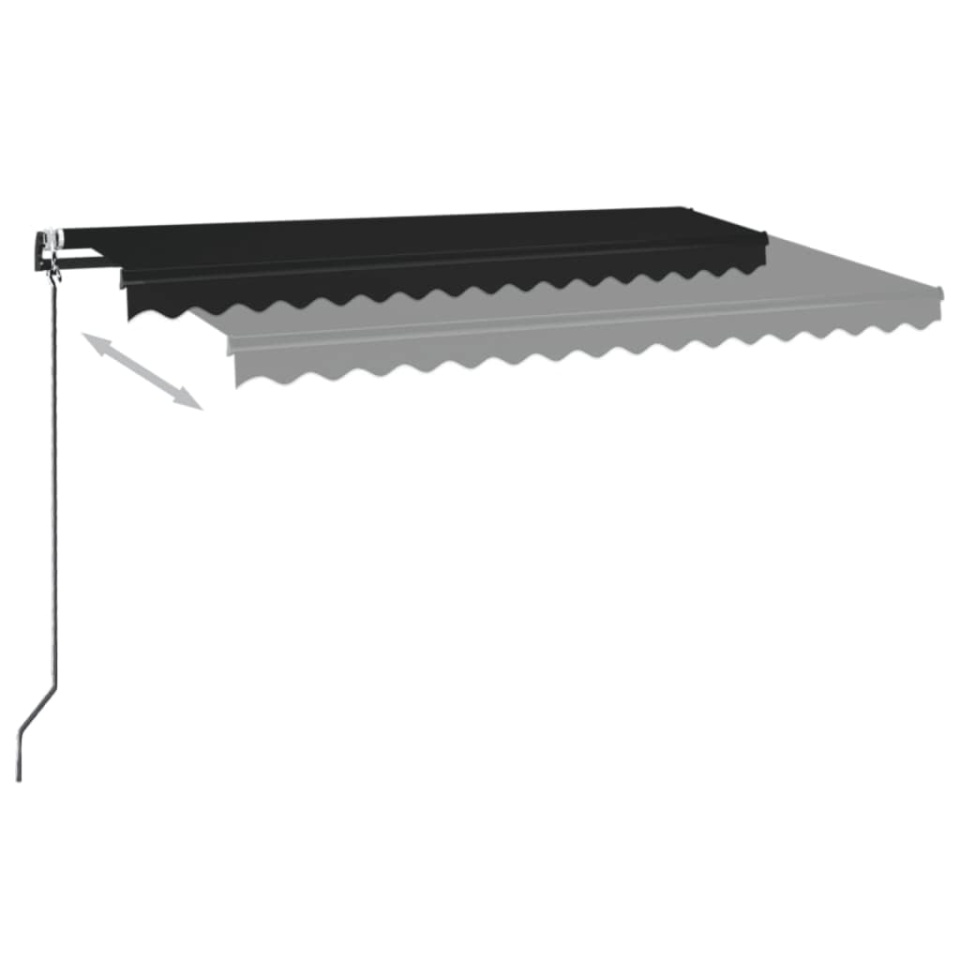 Copertină retractabilă automat, antracit, 450x350 cm - 2 | YEO