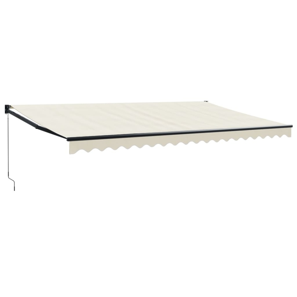 Copertină retractabilă, crem, 5x3 m, textil și aluminiu - 1 | YEO
