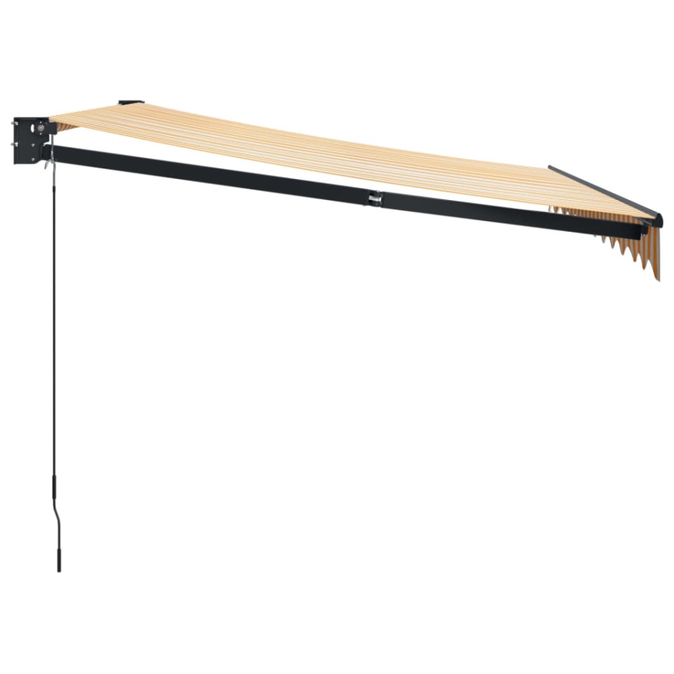 Copertină retractabilă, galben/alb, 3,5x2,5 m, textil/aluminiu - 3 | YEO