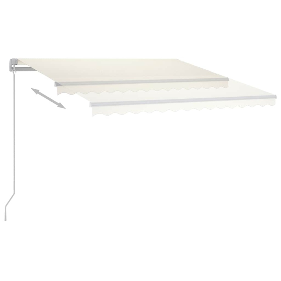 Copertină retractabilă manual, crem, 300x250 cm - 3 | YEO