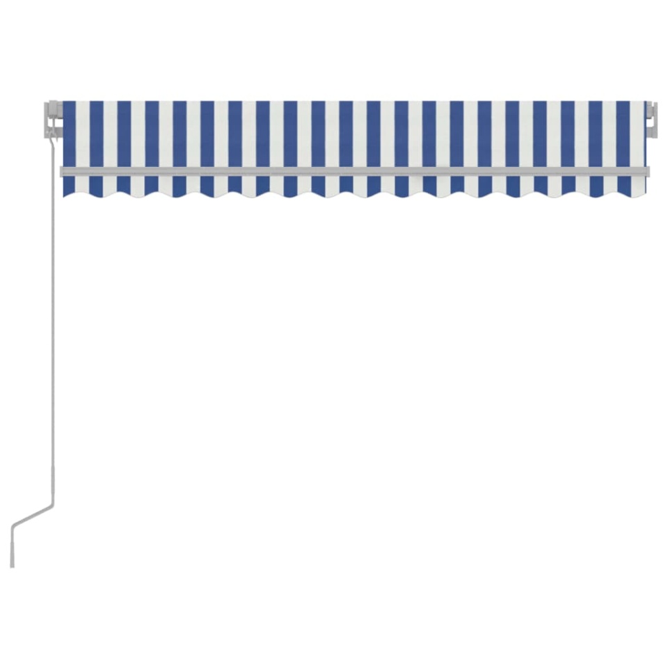 Copertină retractabilă manual cu LED albastru și alb 300x250 cm - 3 | YEO