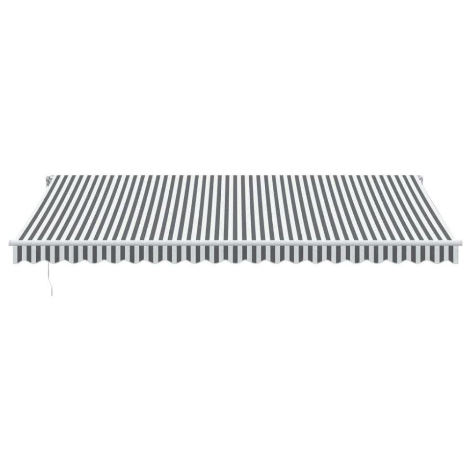 Copertină retractabilă manual cu LED, antracit/alb, 500x300 cm - 3 | YEO