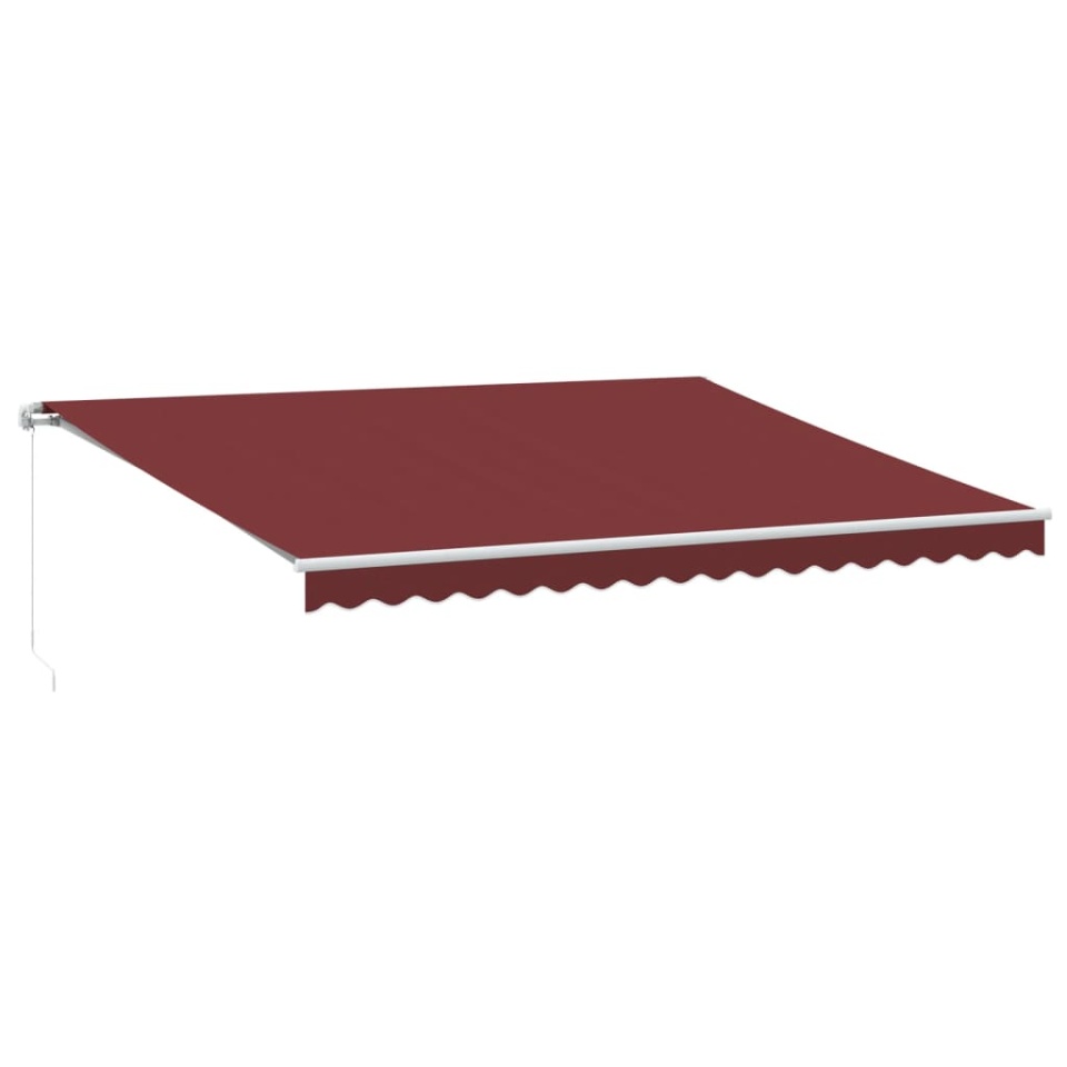 Copertina retractabilă manual cu LED, vișiniu, 450x300 cm - 1 | YEO