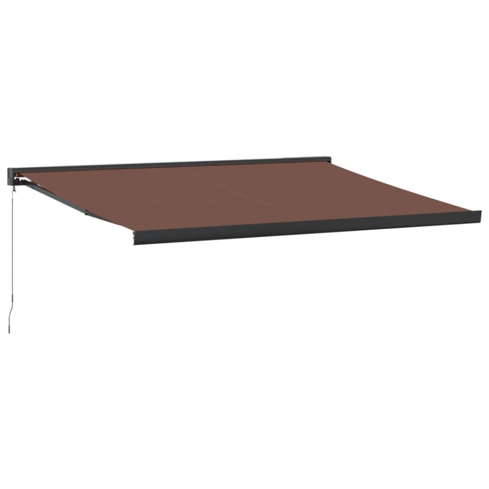 Copertină retractabilă manual, maro, 400x300 cm - 1 | YEO
