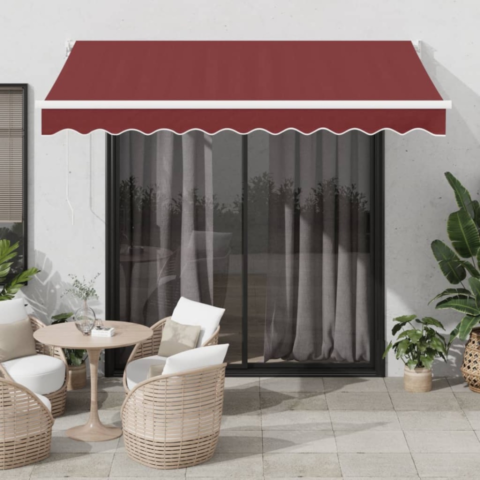 Copertina retractabilă manual, vișiniu, 300x250 cm