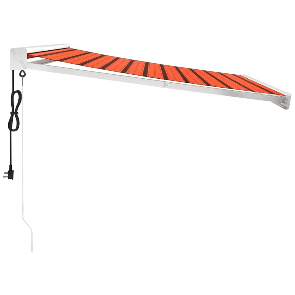 Copertină retractabilă portocaliu/maro 3x2,5 m, textil/aluminiu - 3 | YEO