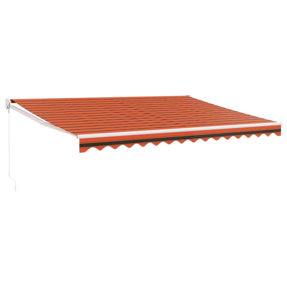 Copertină retractabilă portocaliu/maro 4x3 m, textil/aluminiu - 1 | YEO
