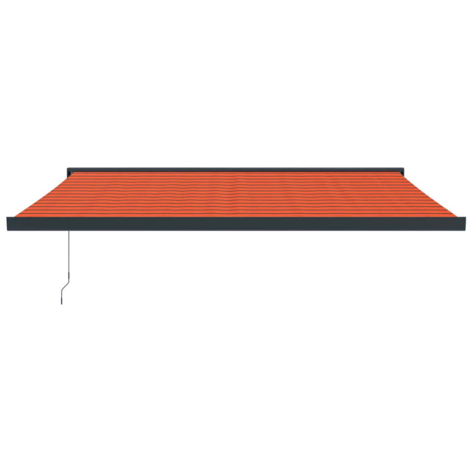 Copertină retractabilă portocaliu/maro 4x3 m, textil/aluminiu - 2 | YEO