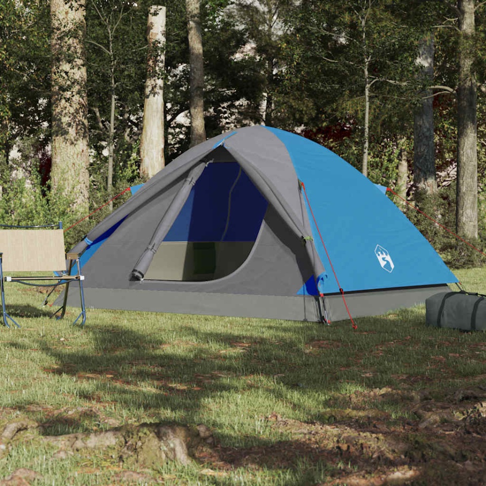 Cort de camping cupolă pentru 6 persoane, albastru, impermeabil - 2 | YEO