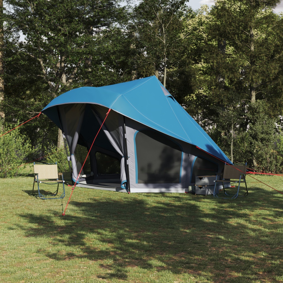Cort Familial Tipi Albastru 10-Persoane Impermeabil
