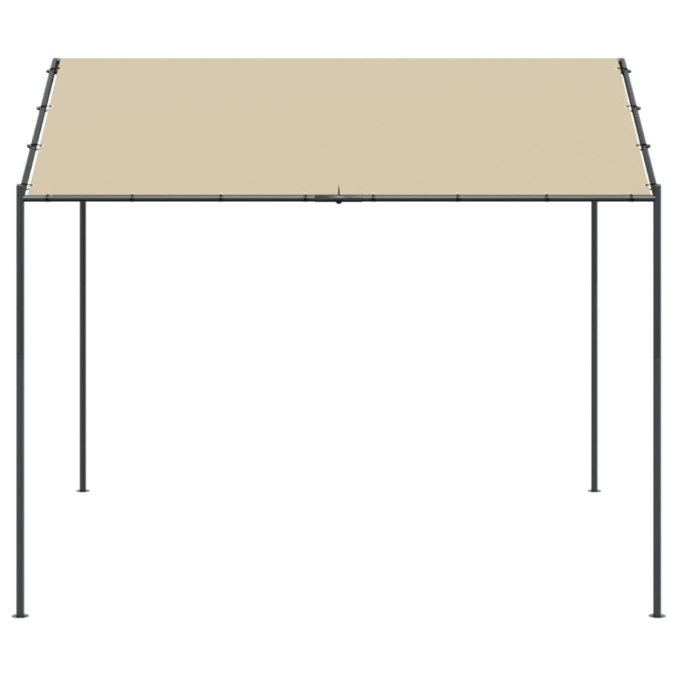Cort pavilion, bej, 3x3 m, oțel și material textil - 2 | YEO