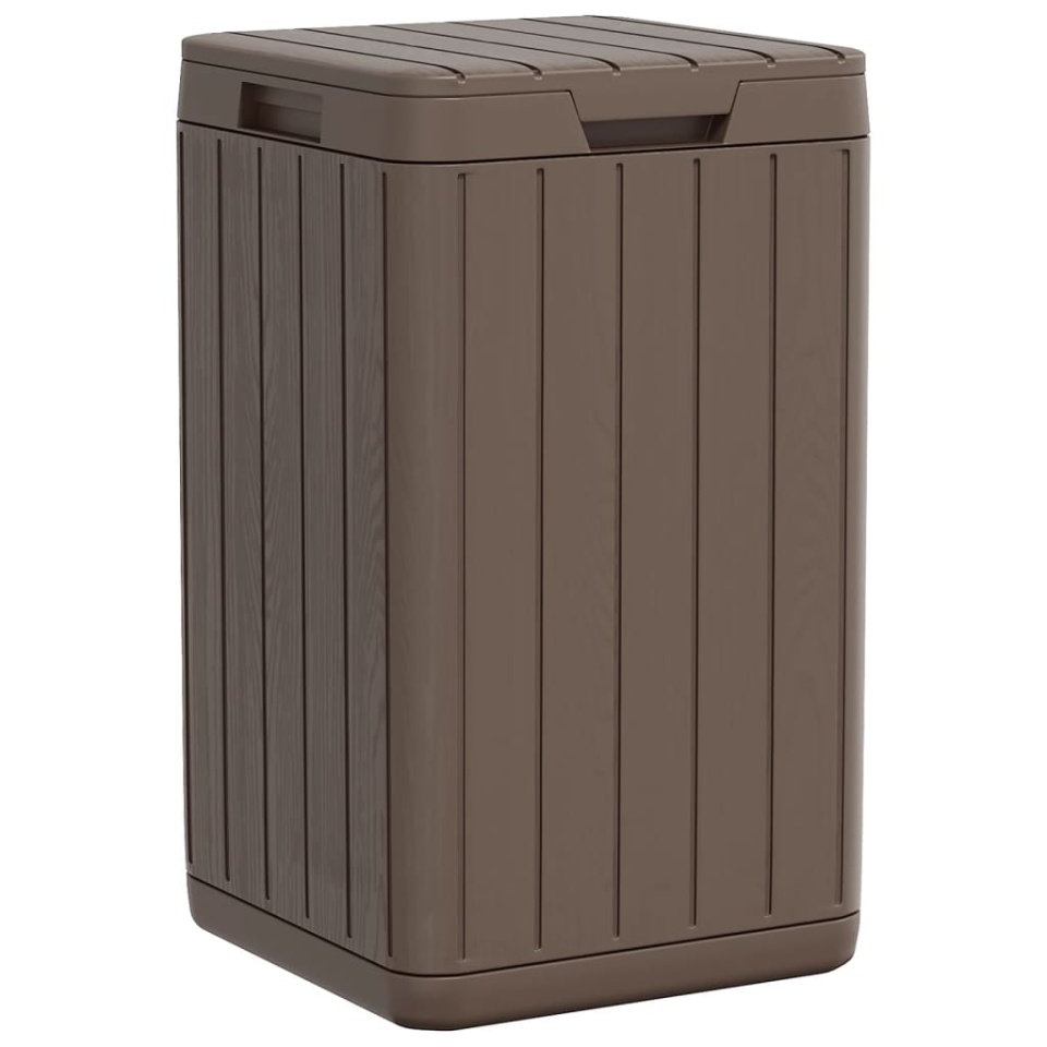 Coș de gunoi pentru exterior, maro, 38x38x65 cm, PP - 1 | YEO