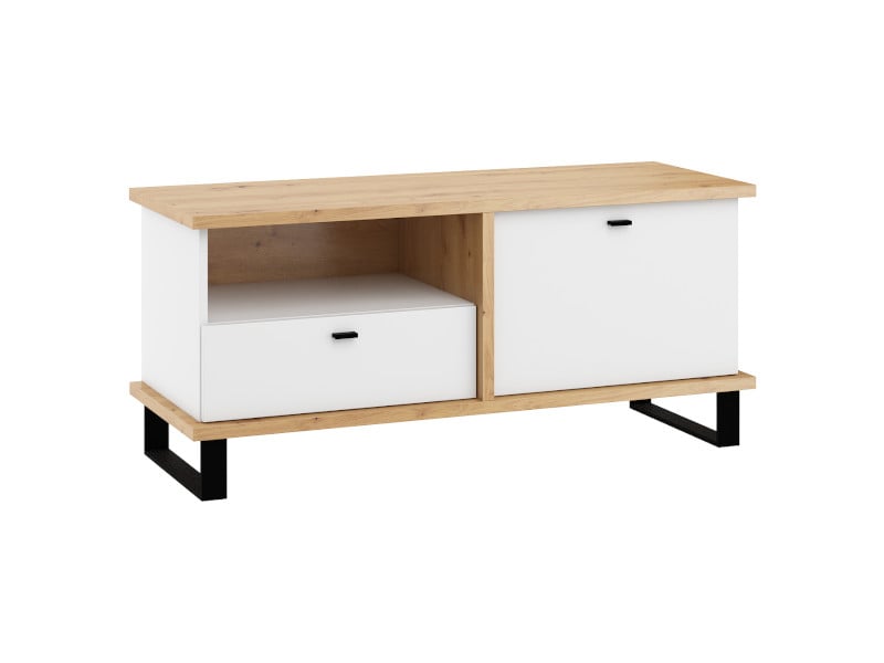 Cross Cro-19 Tv Stand 1D1S Oak Artisan/White