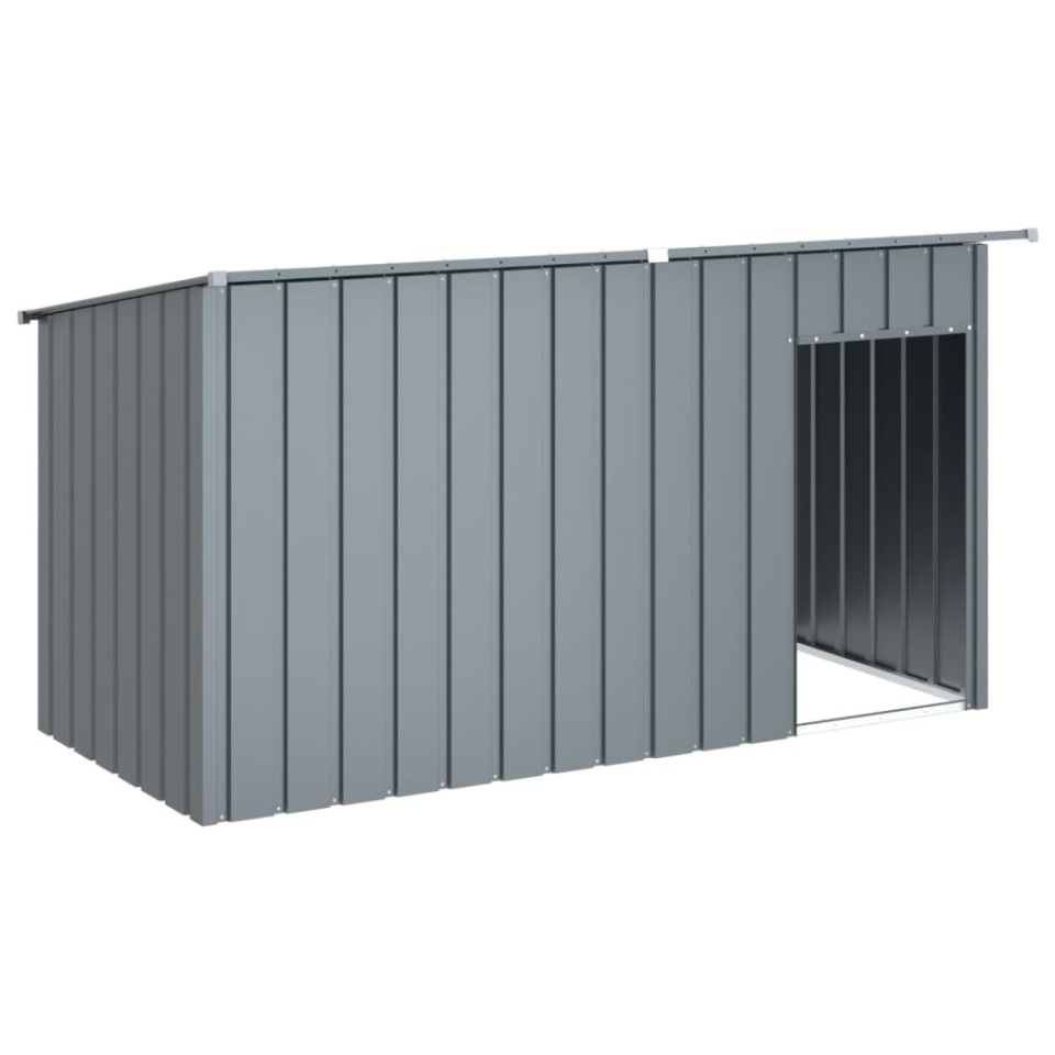 Cușcă câine cu acoperiș antracit 196x91x110 cm oțel galvanizat - 1 | YEO