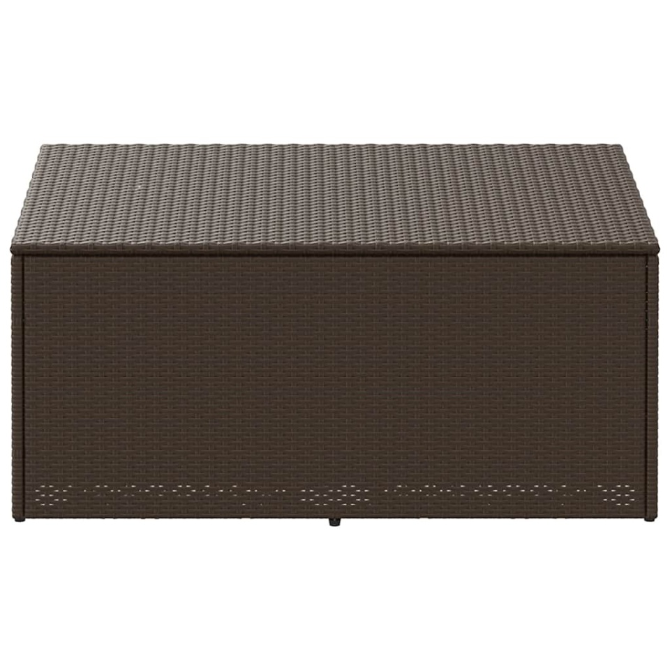 Cutie de depozitare de grădină maro 110x50x58 cm polirattan - 3 | YEO