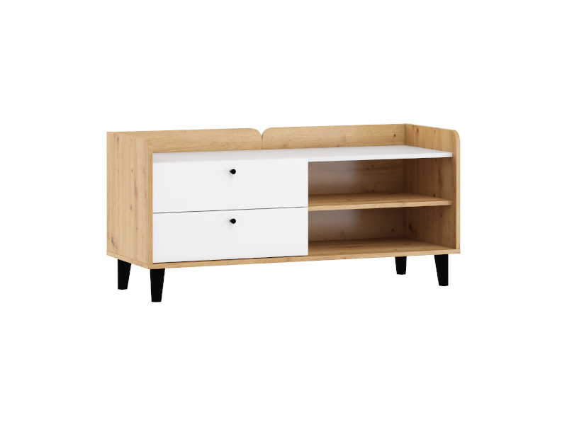 Dolce Dol-18 Tv Stand Oak Artisan/White High Gloss