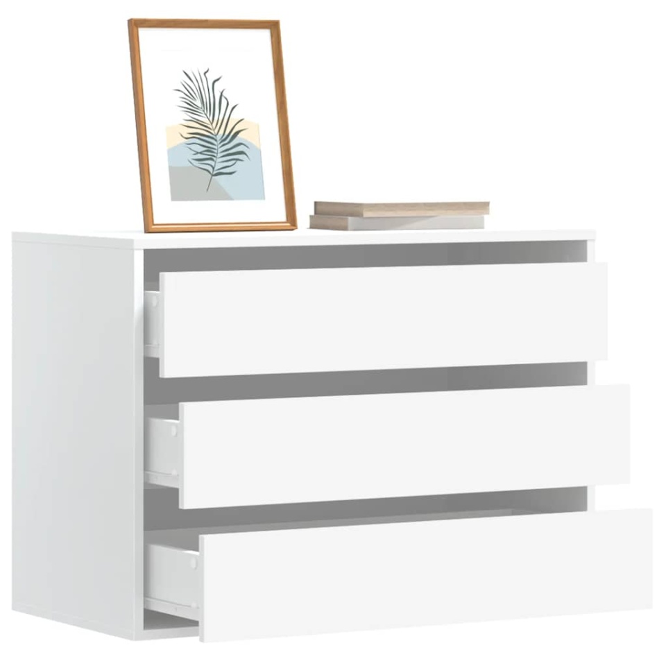 Dulap colț cu sertare alb 80x41x58 cm lemn prelucrat