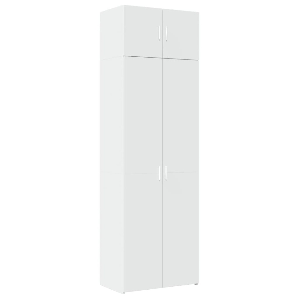 Dulap de depozitare, alb, 70x42,5x225 cm, lemn prelucrat - 1 | YEO
