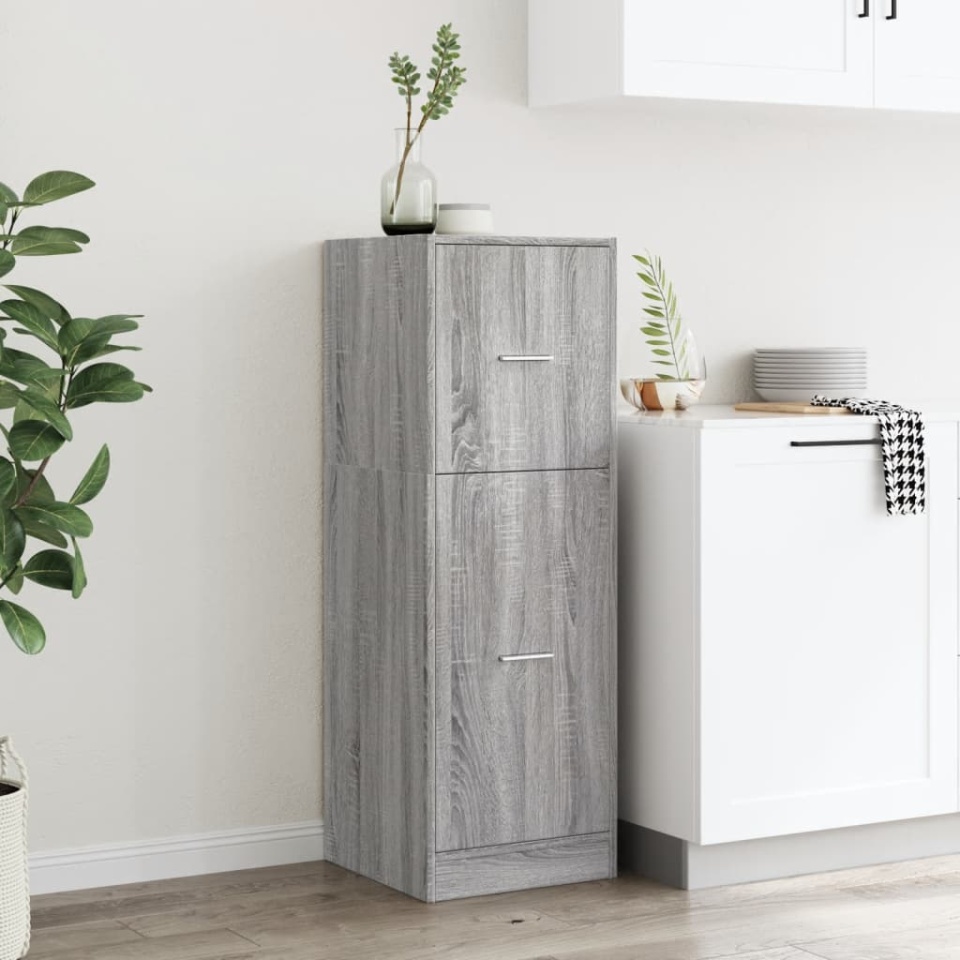 Dulap de farmacie, sonoma gri, 40x41x118 cm, lemn prelucrat - 3 | YEO