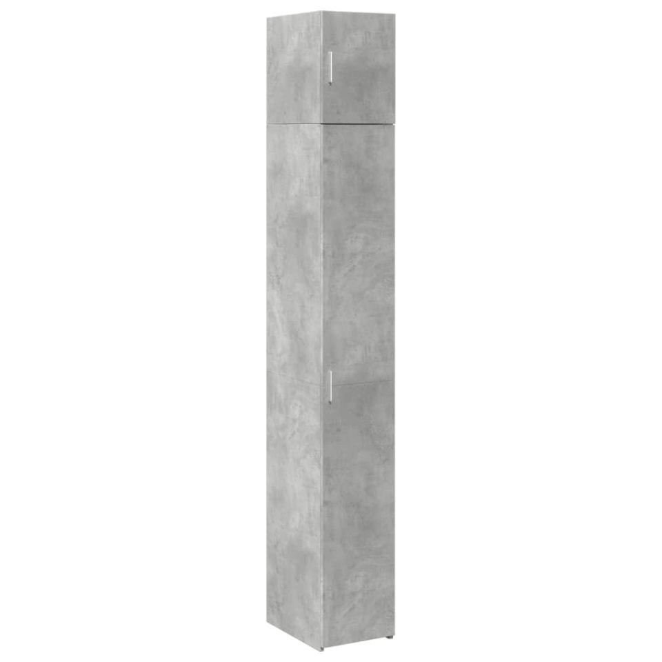 Dulap depozitare slim gri beton 30x42,5x225 cm lemn prelucrat - 1 | YEO