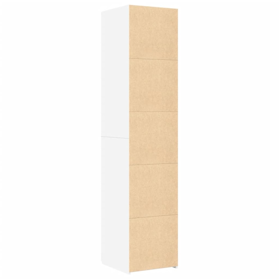 Dulap înalt, alb, 40x42,5x185 cm, lemn prelucrat - 4 | YEO