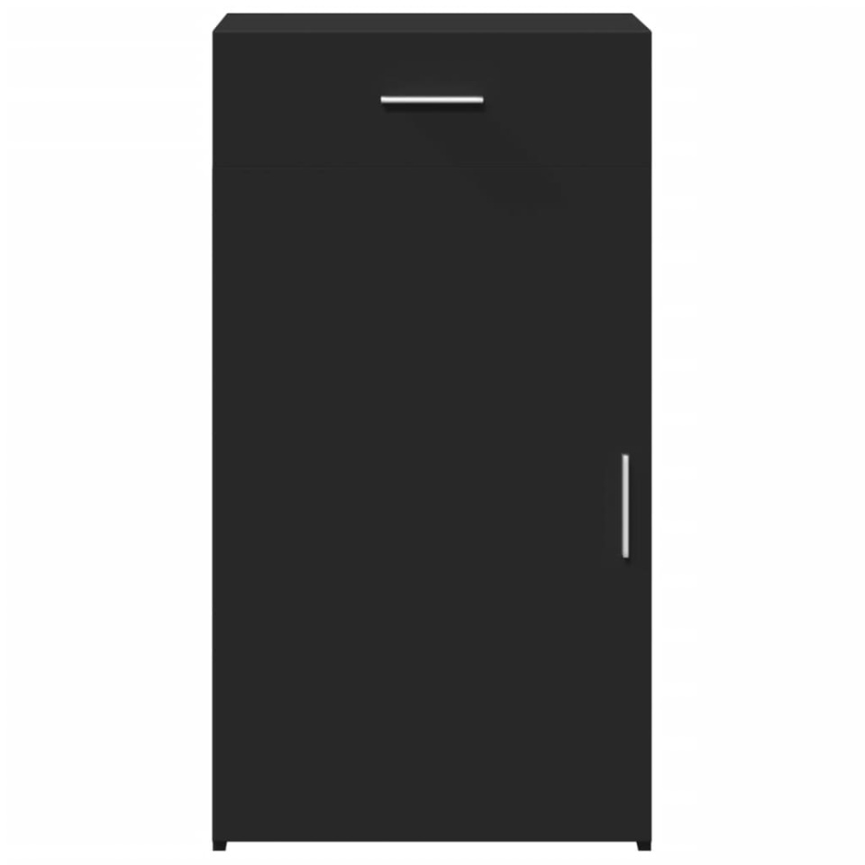 Dulap, negru, 50x42,5x93 cm, lemn prelucrat - 3 | YEO