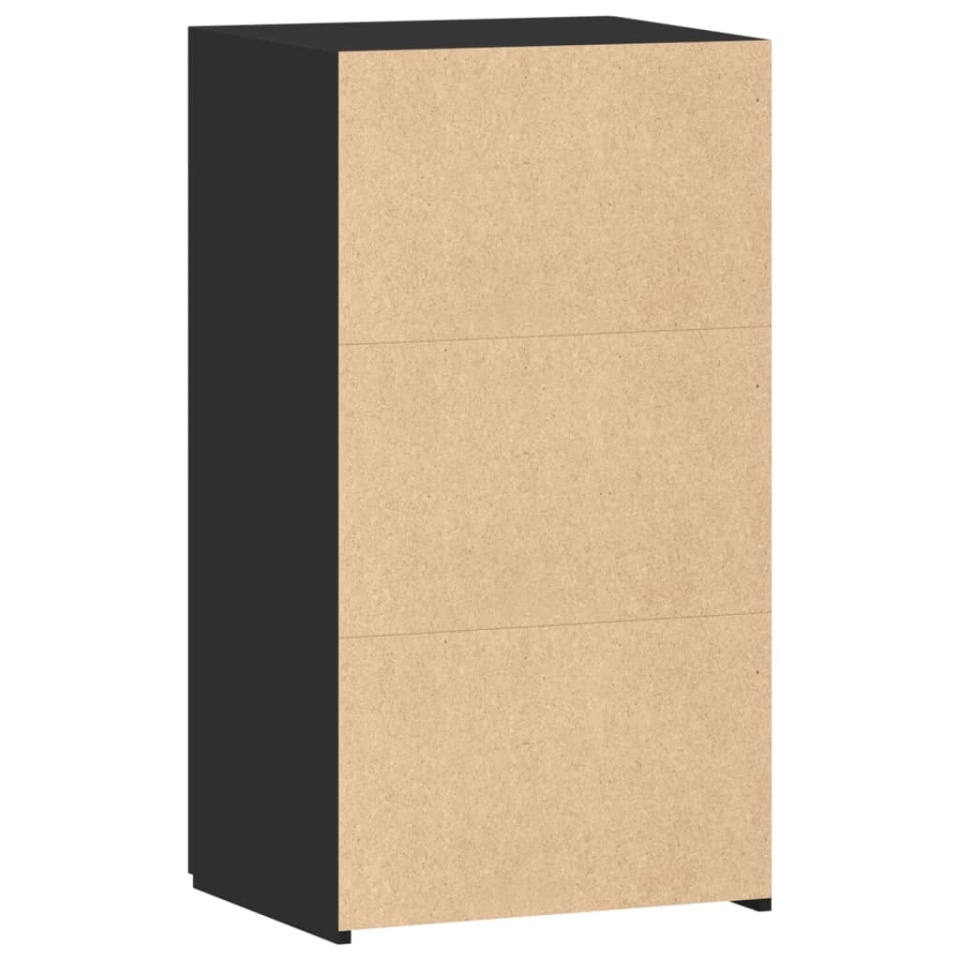 Dulap, negru, 50x42,5x93 cm, lemn prelucrat - 4 | YEO
