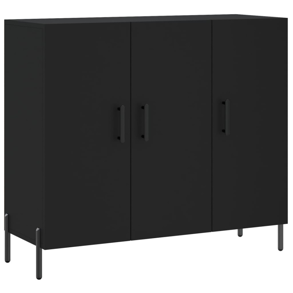 Dulap, negru, 90x34x80 cm, lemn compozit - 1 | YEO