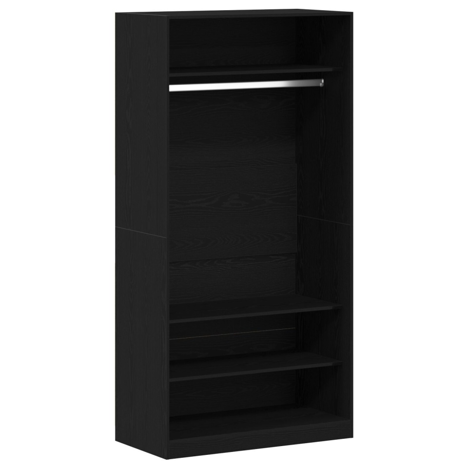 Dulap negru, din stejar, 100x50x200 cm, din lemn prelucrat - 1 | YEO
