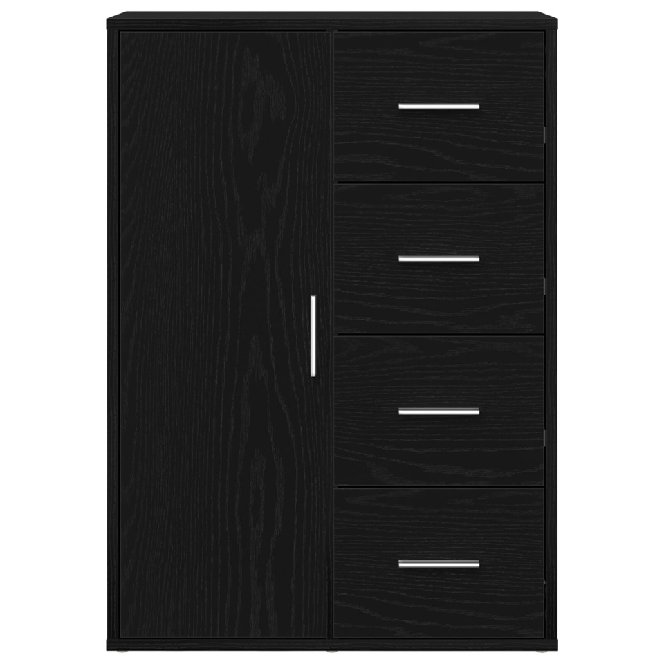 Dulap Negru din Stejar 60x31x84 cm Lemn Prelucrat - 1 | YEO