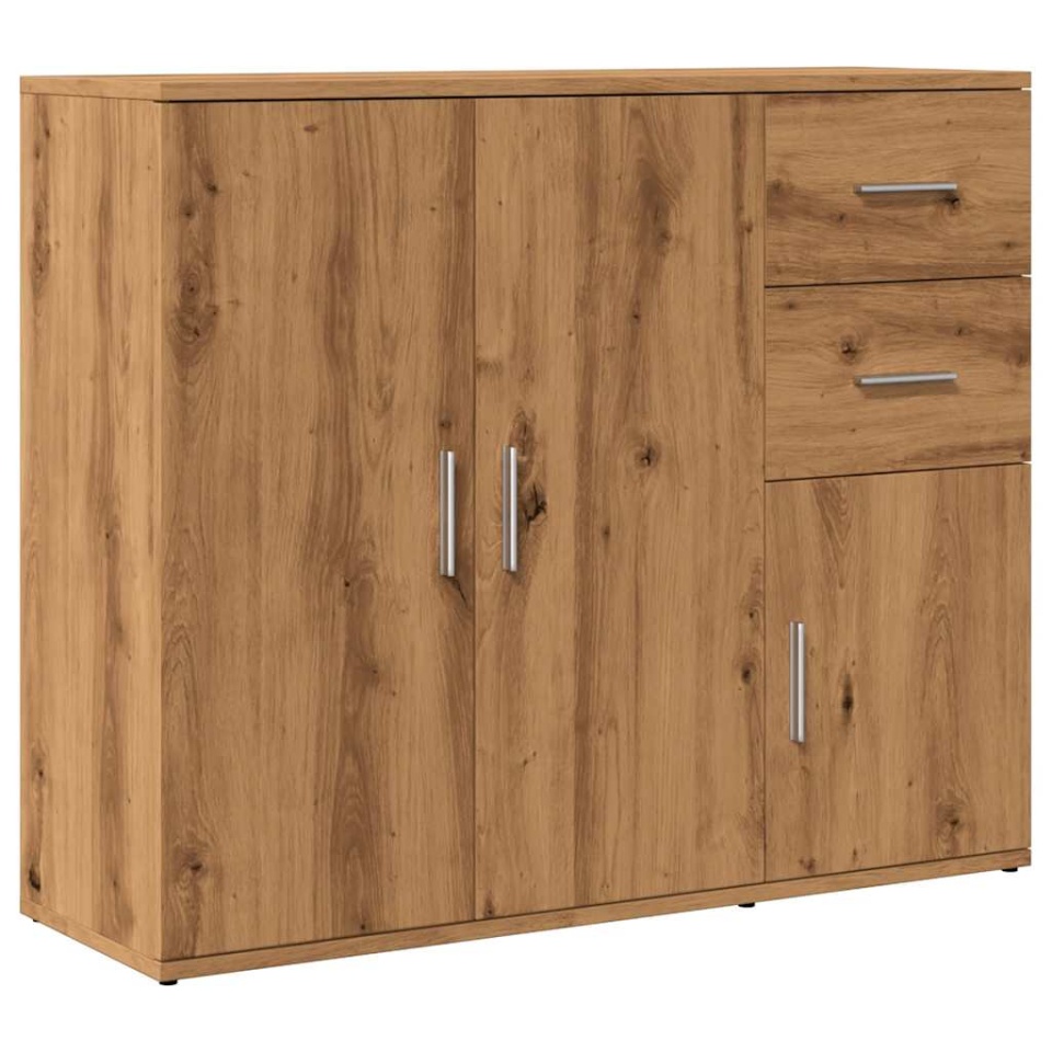 Dulap, stejar artizanal, 91x29,5x75 cm, lemn prelucrat - 1 | YEO