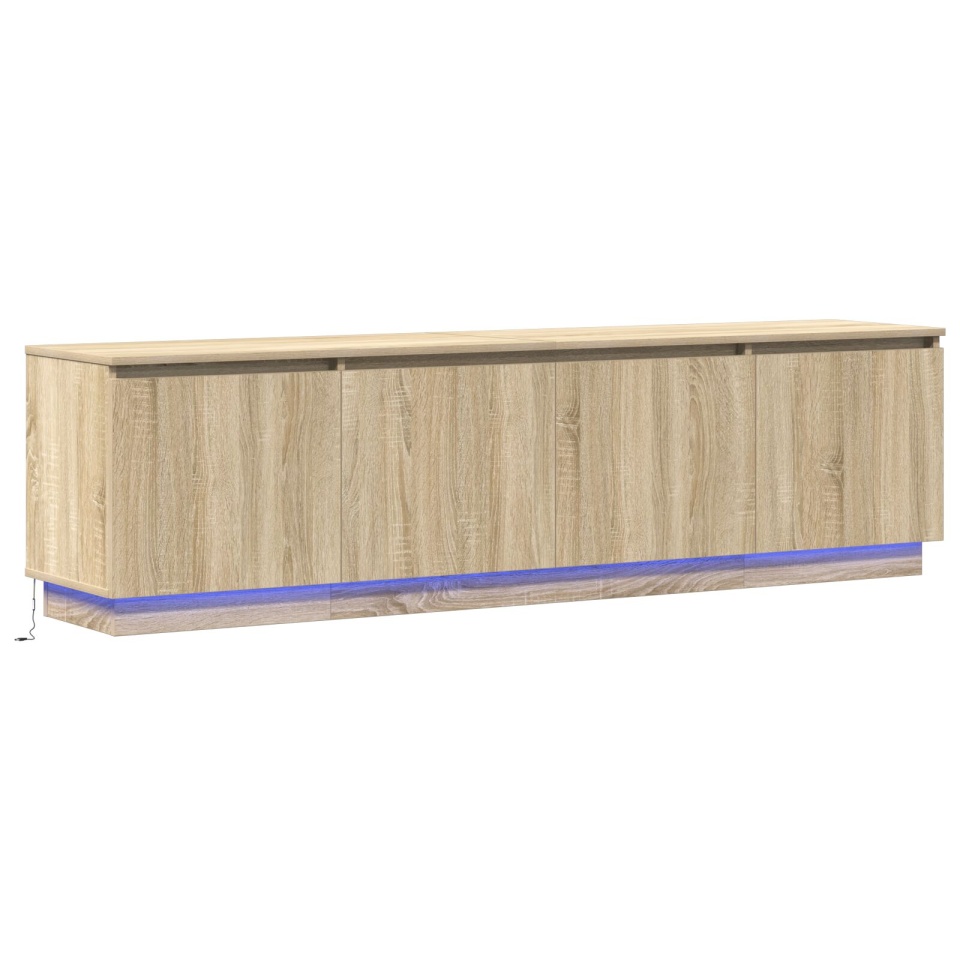 dulap TV cu LED Stejar Sonoma 180x38x49 cm Lemn prelucrat - 1 | YEO
