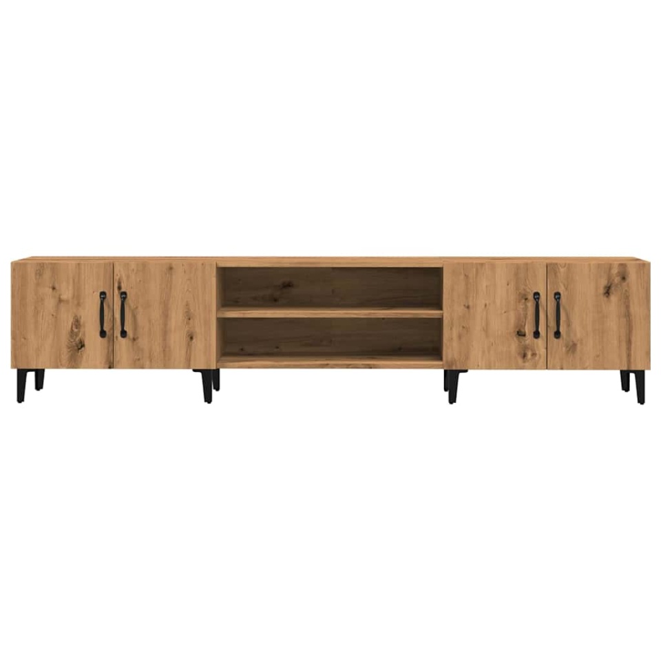 Dulap TV, stejar artizanal, 180x31,5x40 cm, lemn prelucrat - 3 | YEO