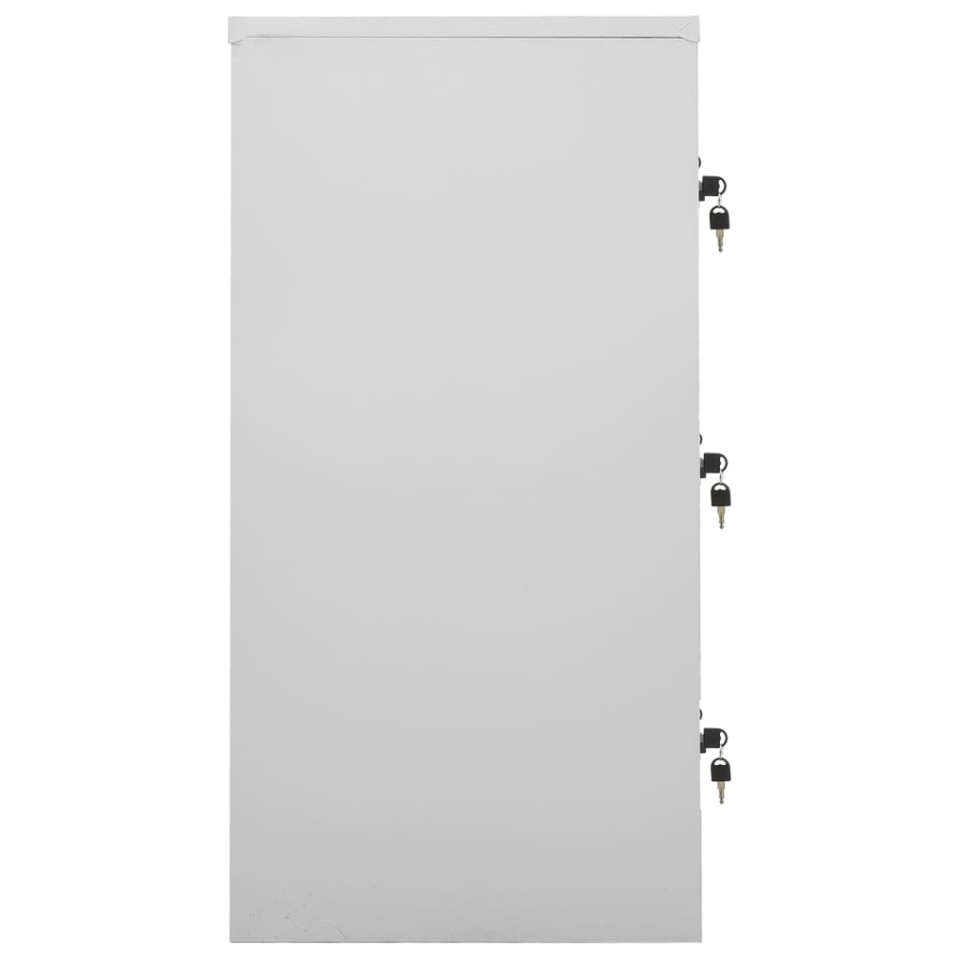 Dulapuri vestiar 2 buc. gri deschis/albastru 90x45x92,5 cm oțel - 3 | YEO