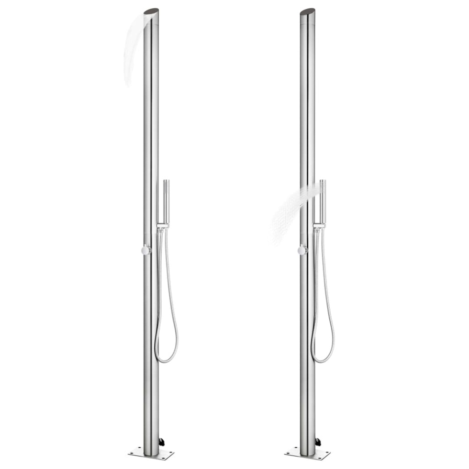 Duș pentru grădină, 220 cm, oțel inoxidabil - 2 | YEO