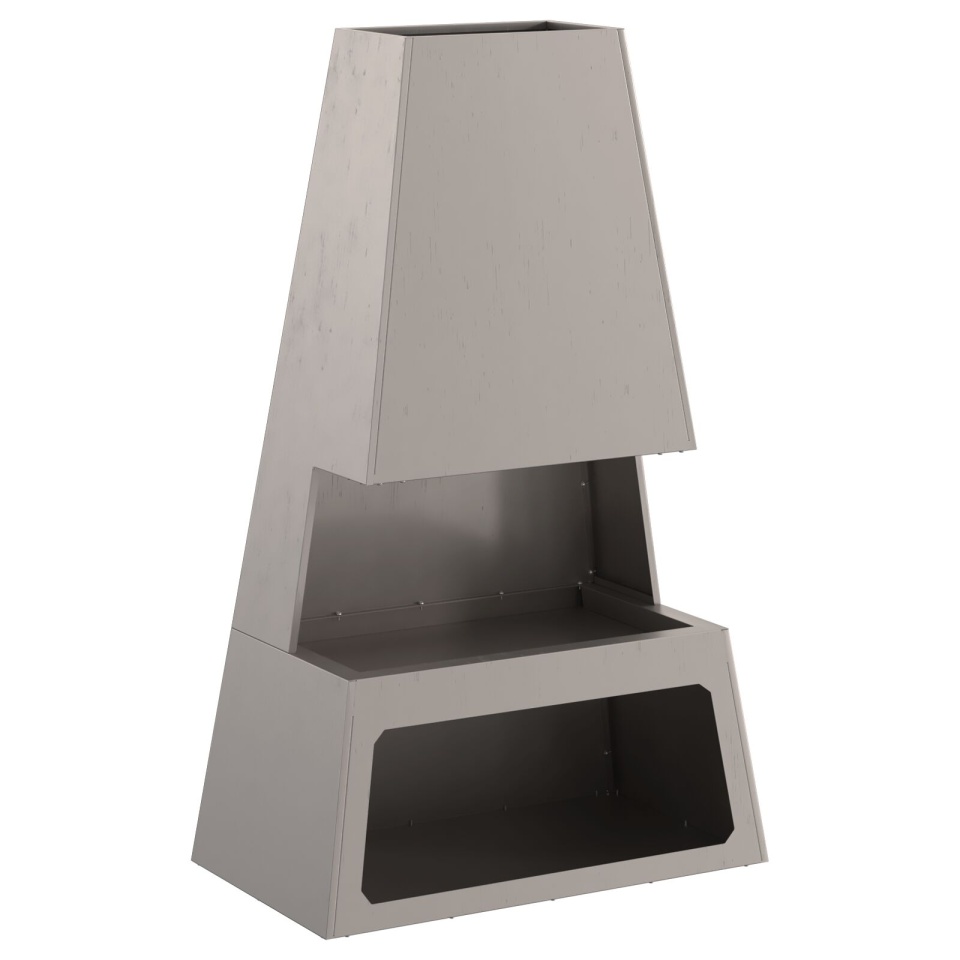Focar cu Depozitare pentru Lemne 60x35x100 cm Oțel Rezistent la Intemperii - 3 | YEO