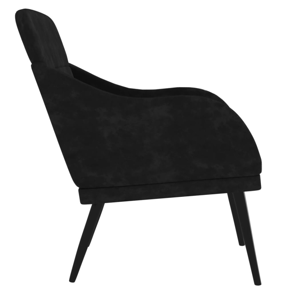 Fotoliu, negru, 63x76x80 cm, catifea - 3 | YEO