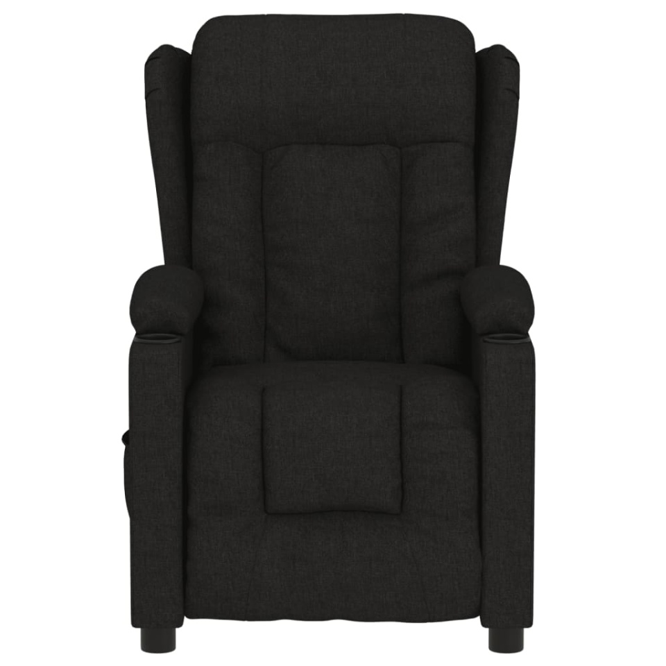 Fotoliu rabatabil electric, negru, material textil - 3 | YEO