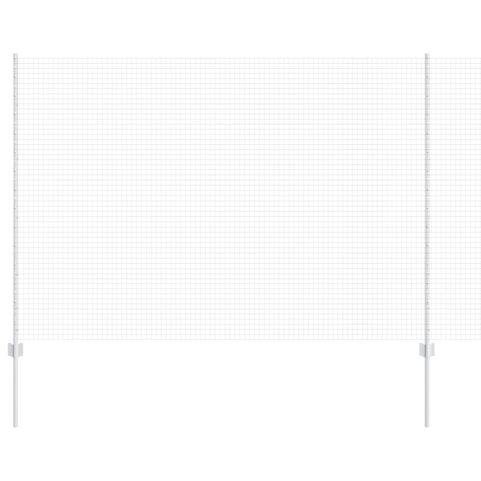Gard din sârmă sudată cu 44 U Posts Argintiu 1,5x50 m Oțel - 1 | YEO