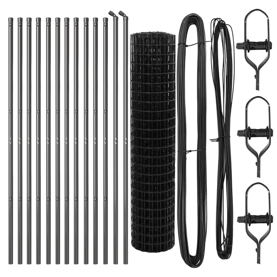 Gard Euro Set de 2 Gri Oțel 25 x 1 m Durabil Gard Euro - 1 | YEO
